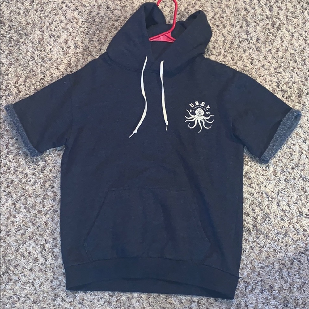 Short Sleeve Obey Hoodie